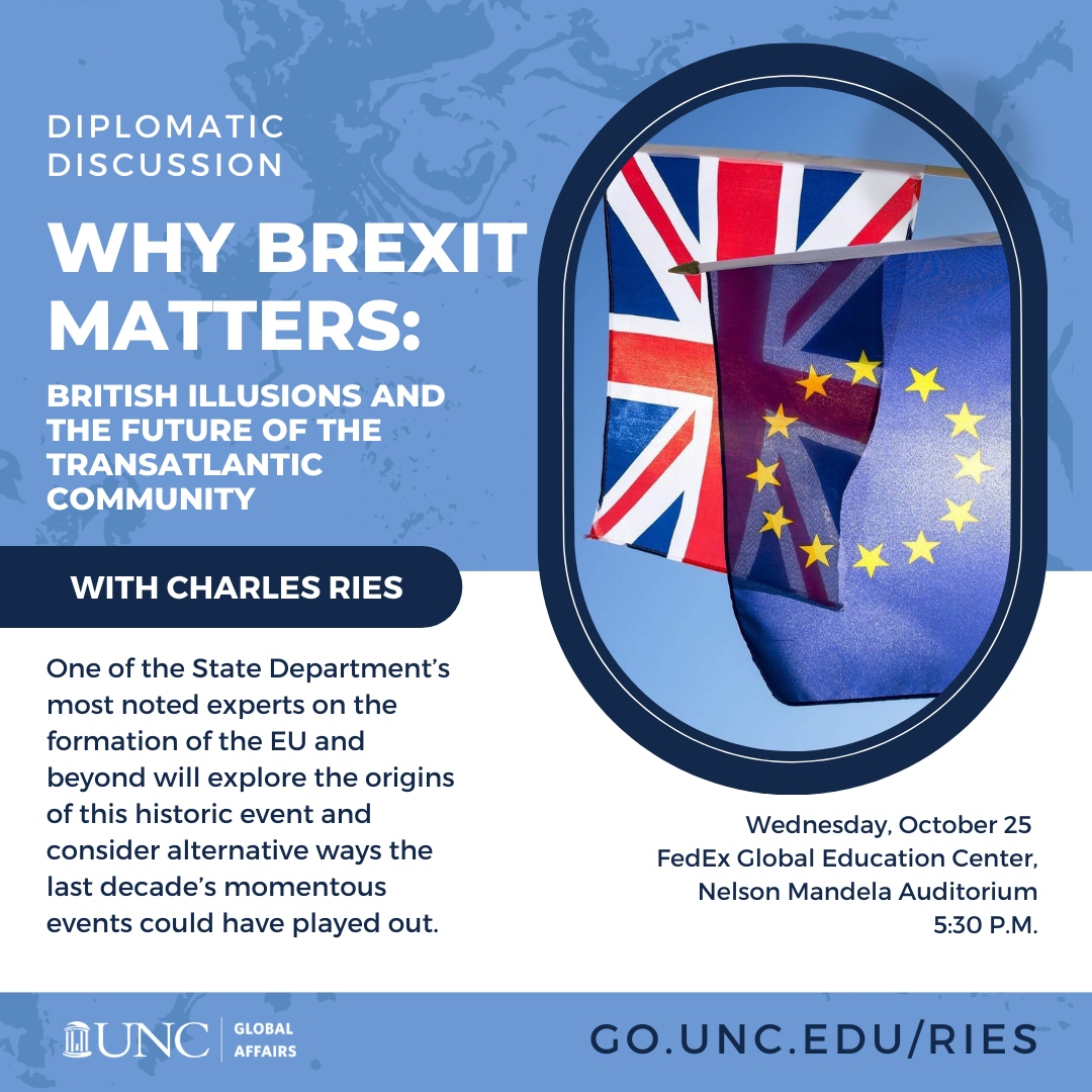 Join us this Wednesday night to hear from Ambassador Charles Ries on why Brexit matters and the future of transatlantic issues! 

A CLE credit is available for this event and pizza will be served! 🍕🌍️

Register here: forms.office.com/Pages/Response…
