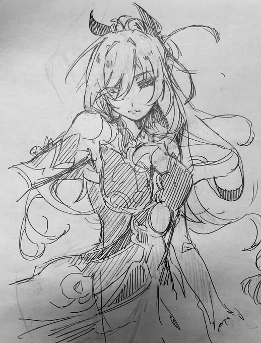 描き合いで描いたけいりゅーとしんかく 