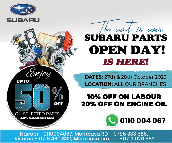 Get ready for the Subaru Kenya parts open day on Friday and Saturday this week. Unmissable deals on genuine parts and oils. See you there. <a href="/CBBT_TV/">Cars With Big Boy Trev</a> <a href="/Foresternation/">Forester Nation Kenya</a> <a href="/SubaruKenya/">Subaru Kenya 🇰🇪</a>