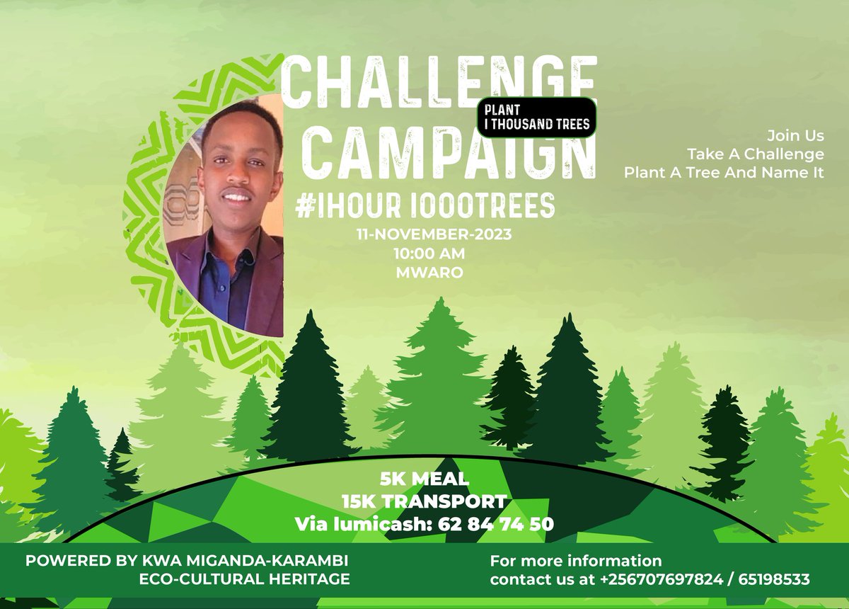 Real_Jocelin's tweet photo. Gahunda n'ibiti igihumbi #1kTrees, wewe uri ready ngo dutahe I Mwaro gutera ibiti?

Reka dukikize ibidukikije🔥🔥. https://t.co/bLPtnXYhyY