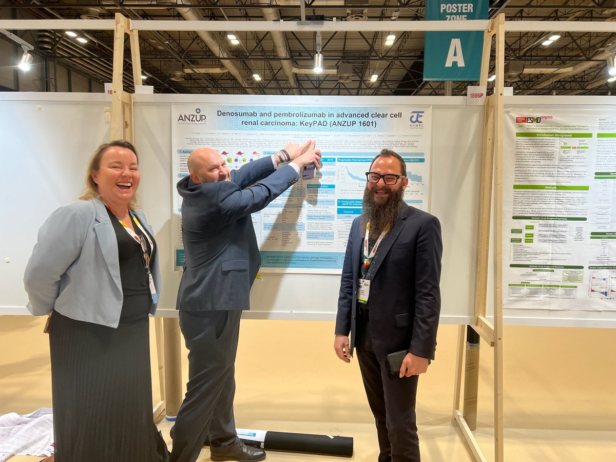 DrCraigGedye's tweet image. Sorry to miss you @DrChoueiri! Thanks to @doccharris @DrL_Krieger @MargaretMcJann1 for holding the fort for @ANZUPtrials #KeyPAD @myESMO #ESMO23