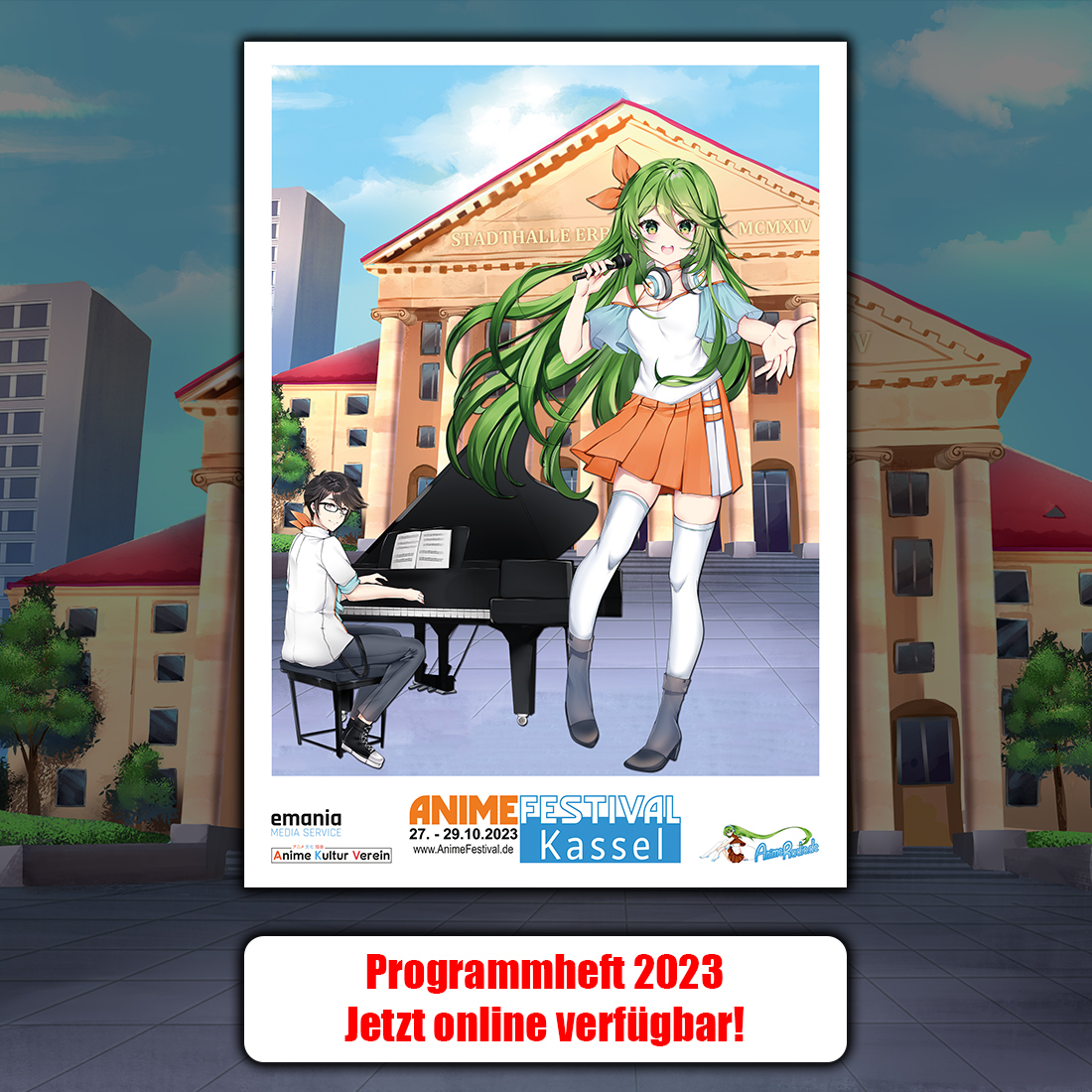 AnimeKassel's tweet photo. 📘 Das Programmheft des Anime Festival Kassel 2023 ist jetzt online!

👉 https://t.co/Cl2fHCrQcb

🎉 Vom 27. bis 29. Oktober sehen wir uns im Kongress Palais. Für Kurzentschlossene gibt es noch Karten an der Tageskasse.

#AnimeKassel #AFKassel #AFK23 #AnimeFestival #Kassel ✨🎟️ https://t.co/SPROlUBW8p