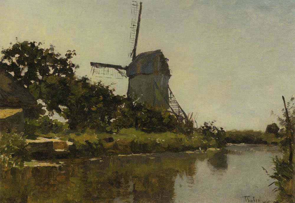 Willem Bastiaan Tholen Mill 1884 27.8 x 38.7 cm Oil on paper on panel Private collection