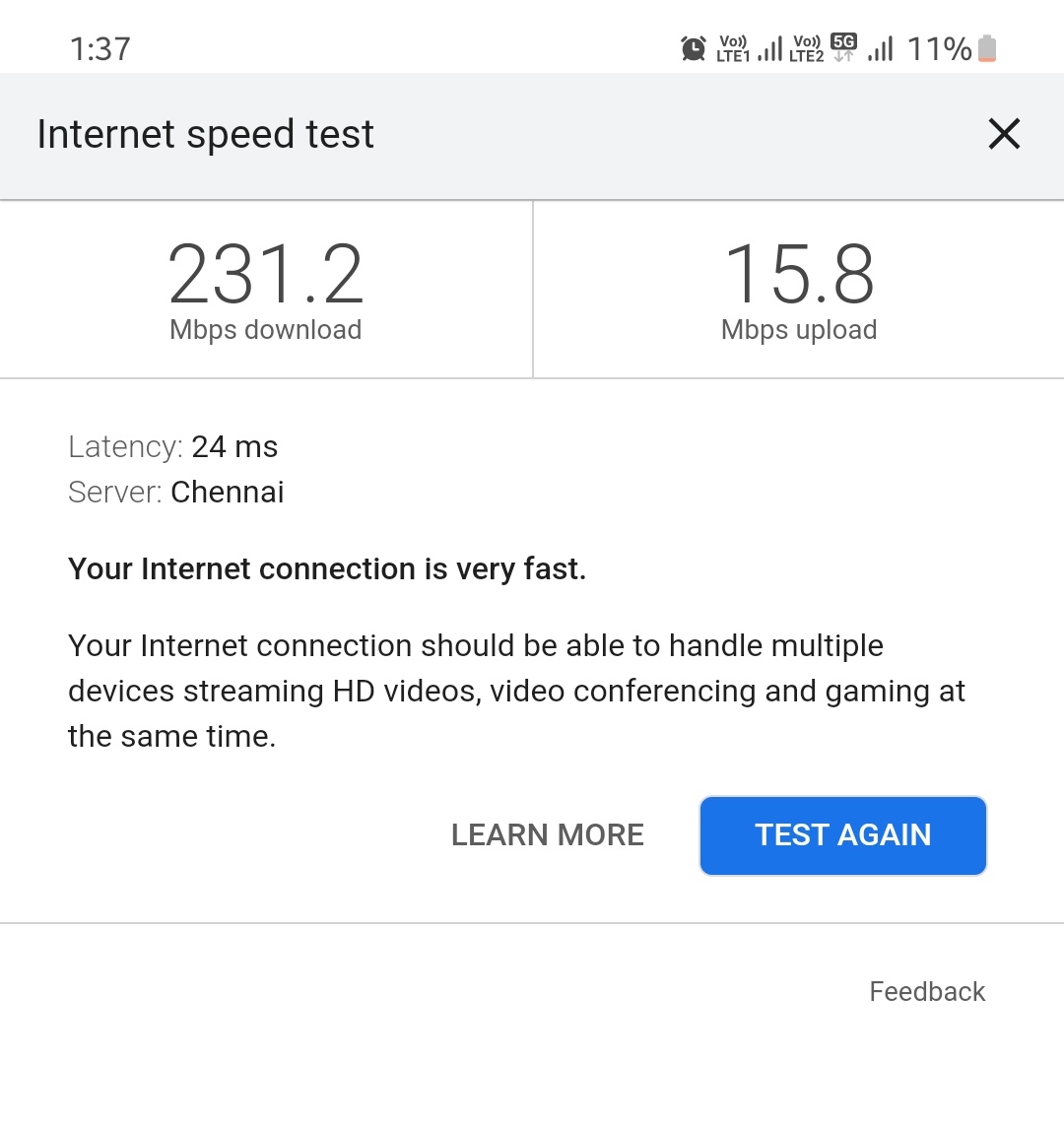 its4ajay's tweet photo. @airtelindia 5G speed is not at all good comparatively to Jio 5G. https://t.co/r3hmiVKUVK
