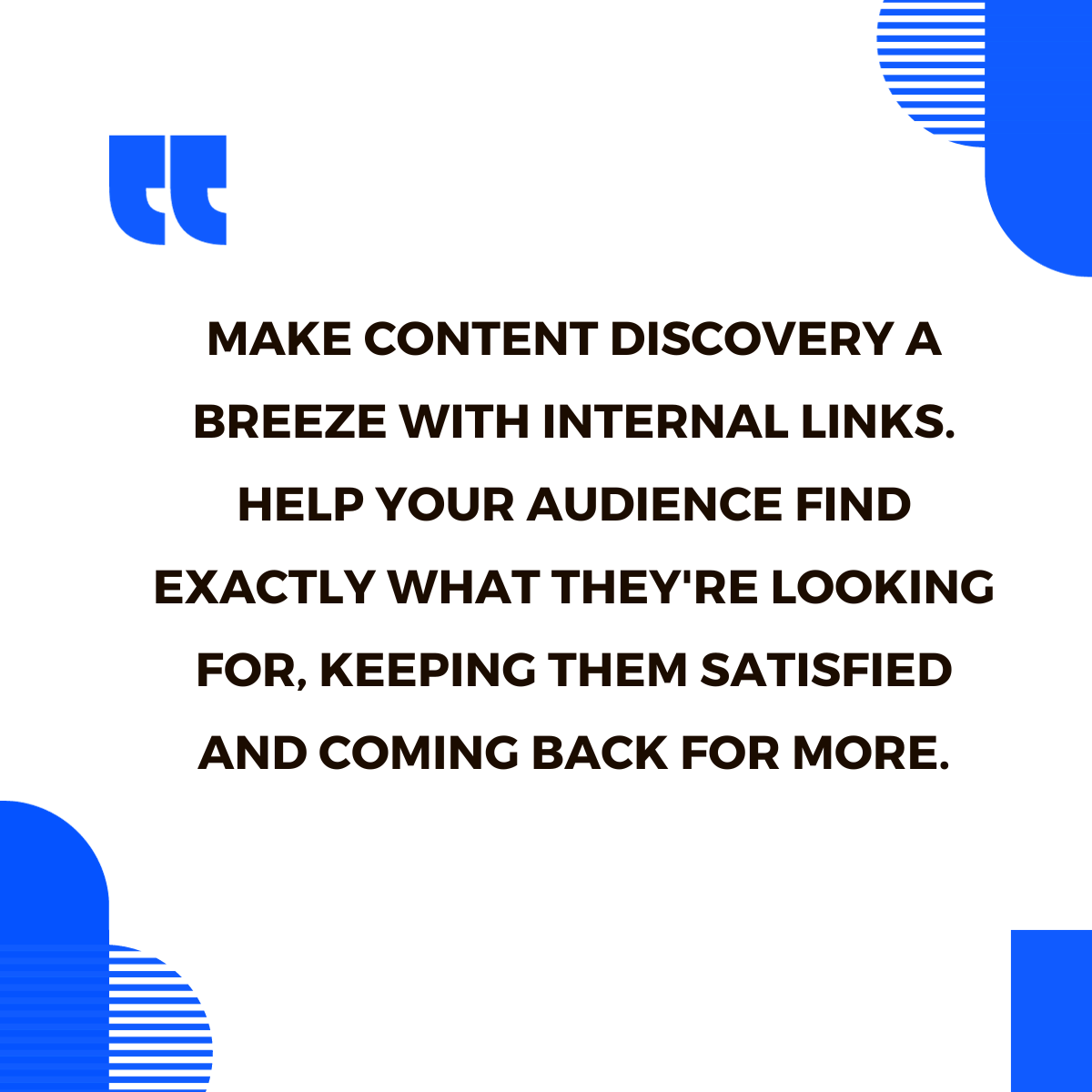 marketing_lad's tweet photo. ✅Simplify the process of content exploration by incorporating internal links, ensuring your audience can easily locate their desired information, leading to increased satisfaction and returning visitors.
#contentpruning #usersatisfaction #internallinks https://t.co/AlwdskS7KM