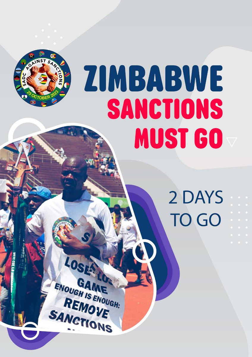Kundimasekesa's tweet image. Illegal sanctions have long burdened Zimbabwe. But on 25 October 2023, the resilient spirit of Zimbabweans will rise, echoing a collective call for their removal. Join the movement. #ZimAgainstSanctions #JusticeForZimbabwe