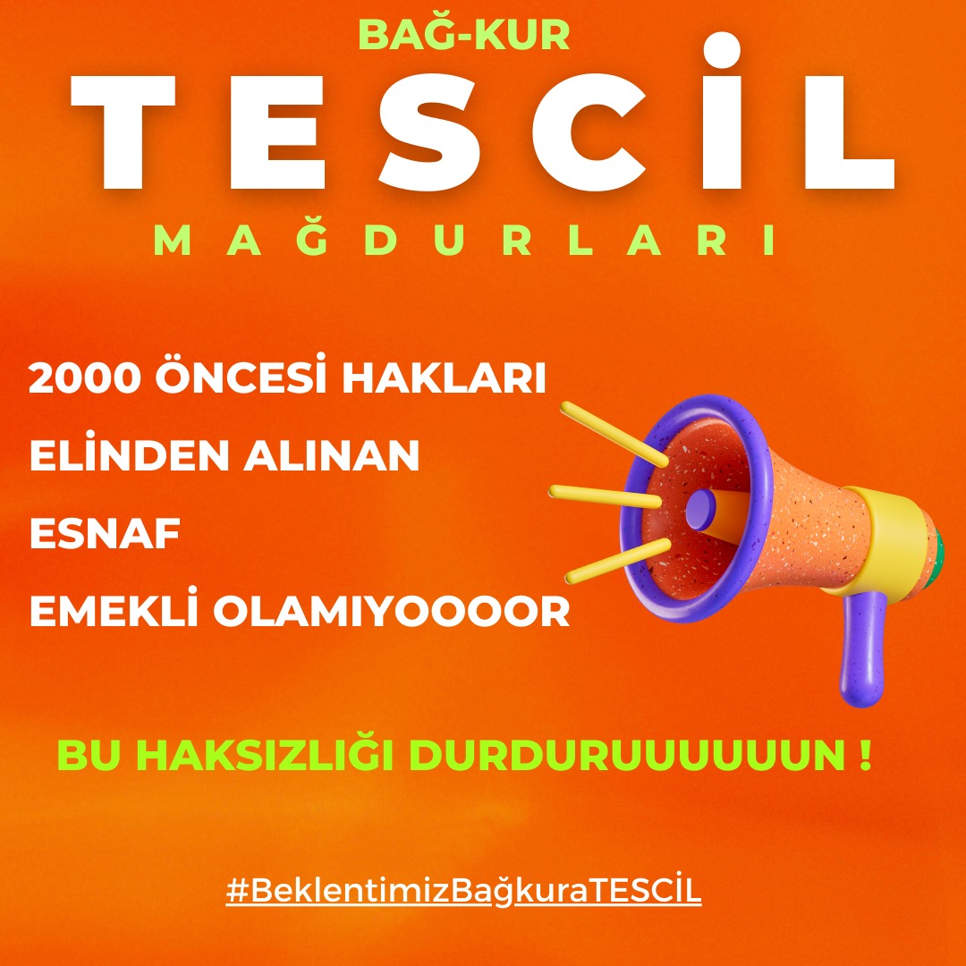 ardasali29's tweet photo. *BAĞKUR TESCİL*Bağkur TESCİL'DE KUL HAKKI VAR #ss
#5000primİşAkdimizdi #KısmiEmeklilikteYaşDuzeltilmedi #ŞartsızDoğumBorçlanmasıAnneleri #BağkurTescilMağdurlarıHakPeşinde https://t.co/QDGN6OIIY8