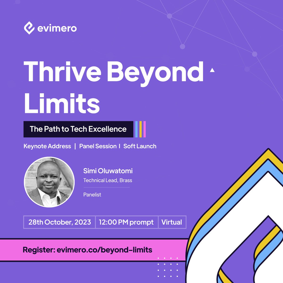 Daniel (@saxfreak) on Twitter photo Don't forget to register for the "Thrive Beyond Limits" event. It's free and virtual but registration is compulsory.
Industry experts like <a href="/folasanwo/">Fola Olatunji-David</a> <a href="/ThePakuma/">Princewill</a> <a href="/victor_ekwealor/">Victor Ekwealor Jnr.</a> <a href="/simioluwatomi/">Simi Oluwatomi</a> will share insights on the path towards building a thriving tech career.
Check Don't forget to register for the "Thrive Beyond Limits" event. It's free and virtual but registration is compulsory.
Industry experts like <a href="/folasanwo/">Fola Olatunji-David</a> <a href="/ThePakuma/">Princewill</a> <a href="/victor_ekwealor/">Victor Ekwealor Jnr.</a> <a href="/simioluwatomi/">Simi Oluwatomi</a> will share insights on the path towards building a thriving tech career.
Check
