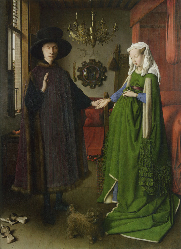 Jan van Eyck Giovanni Arnolfini and his Wife 1434 84.5 x 62.5 cm Oil on panel The National Gallery, London
