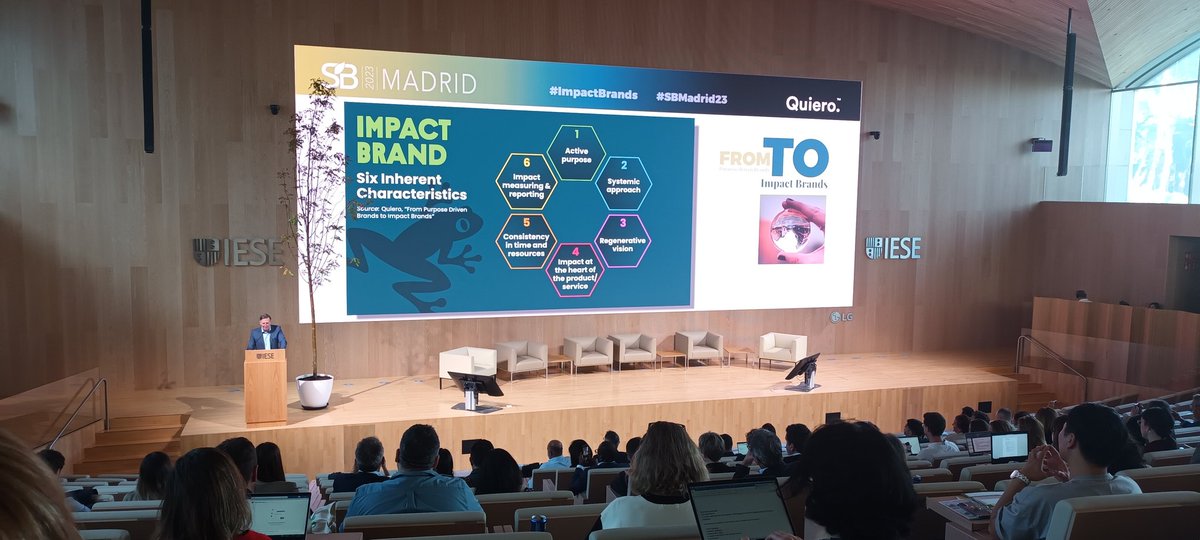 6️⃣ características de las marcas de impacto:
1. Activar el propósito
2. Enfoque sistémico
3. Visión regenerativa
4. Impacto en el centro del producto
5.Consistencia en tiempo y recursos
6. Medición y reporte
<a href="/SustainBrandsEs/">SustainableBrandsMAD</a> @SomosQuiero
 <a href="/SantiagoGowland/">Santiago Gowland</a> <a href="/RnfrstAlliance/">Rainforest Alliance</a>