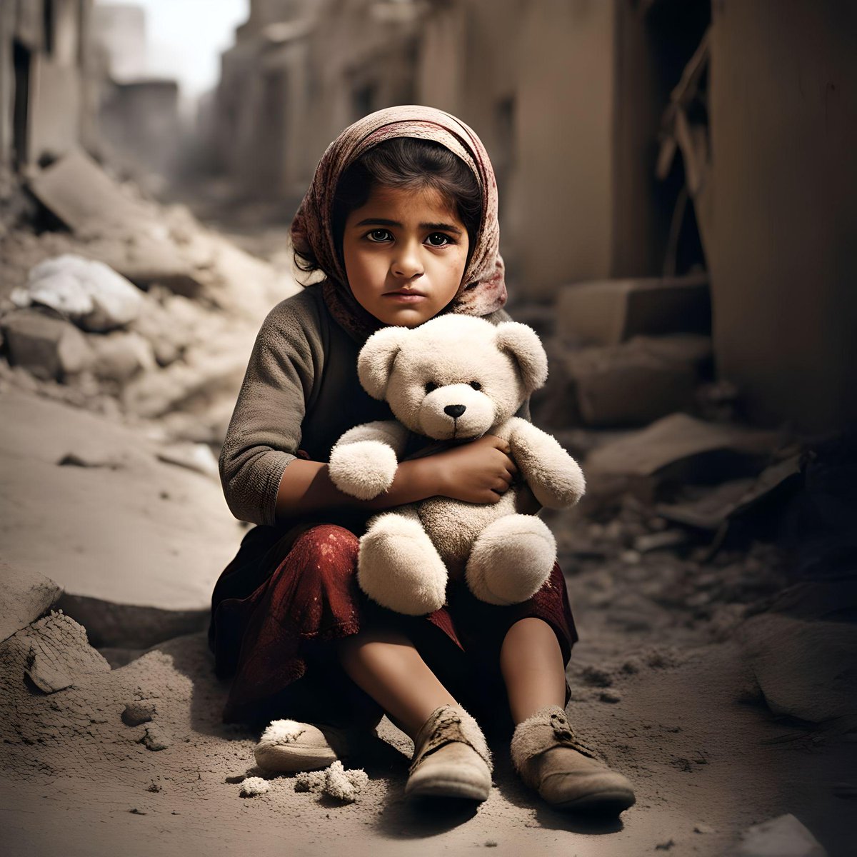 fotor_com's tweet image. In times of war, there are no winners, only loss. We turn to AI art to advocate for peace, especially for the innocent souls and children. Our hope is to fill the world with love and peace. 🕊️💔 #Gaza #NoWar #AIforPeace #GazaWar #Gazabombing