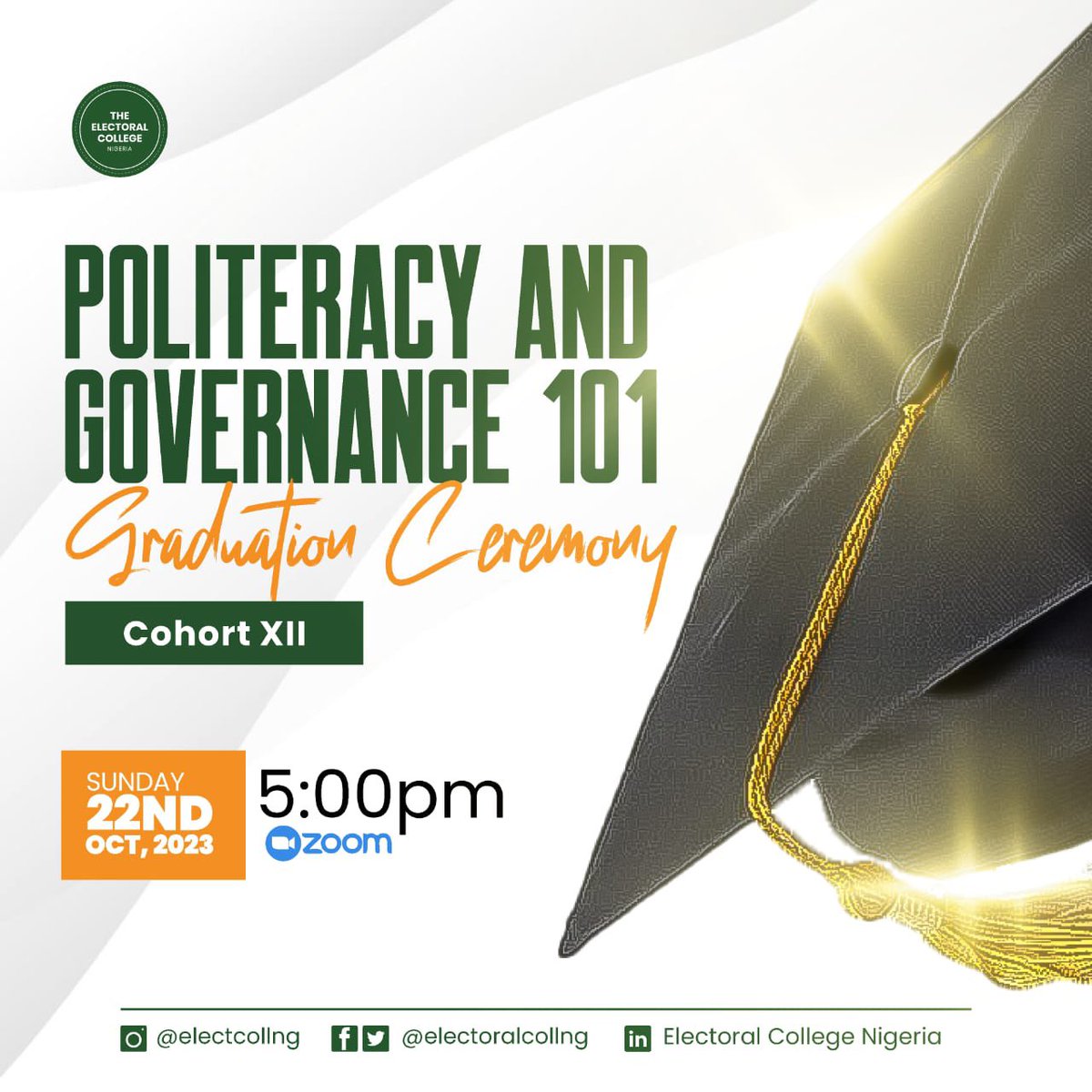 electoralcollng's tweet photo. The #Electoralcollng is Proud to graduate it’s #CohortXII in its #Politeracy and #Governnace 101 class and to have trained over ten thousand in its time - it’s been a ride of twenty six modules, virtual political party simulation, ethics, debates and Elections

We thank @thecjid https://t.co/K1WuLVYzVA