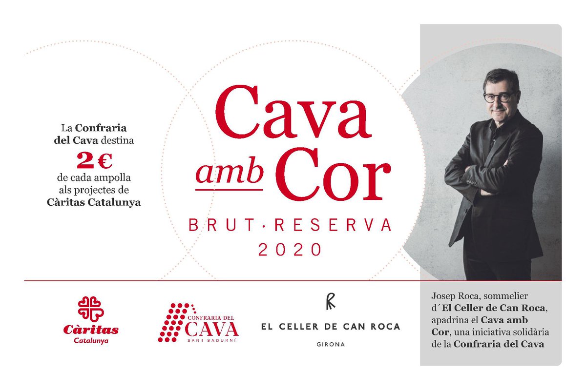CaritasCataluny's tweet photo. ❤️ La iniciativa solidària de la @confrariacava ens porta una ampolla que ha robat el cor d’@CanRocaCeller , el #CavaAmbCor
🍾 Si ets empesa, pots fer la teva comanda a través de https://t.co/5oCg2879Ft
ℹ️ https://t.co/ov9GrL5PC9 https://t.co/WcjQDuFbKy