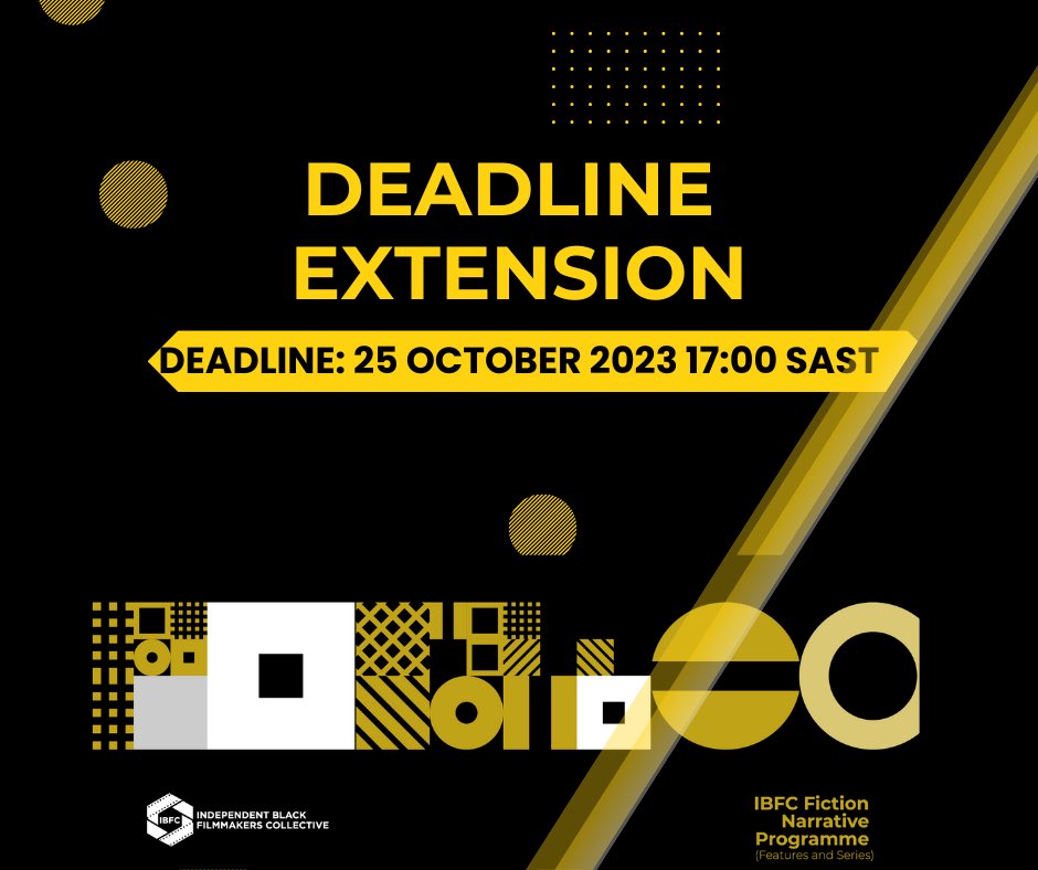 🚨DEADLINE EXTENDED 🚨

The IBFC Fiction Narrative Programme has extended the application’s deadline to Wednesday, 25 October 2023!!!                               

For application details see link- lnkd.in/dG_AVkEZ 

Application form - bit.ly

  #ibfc