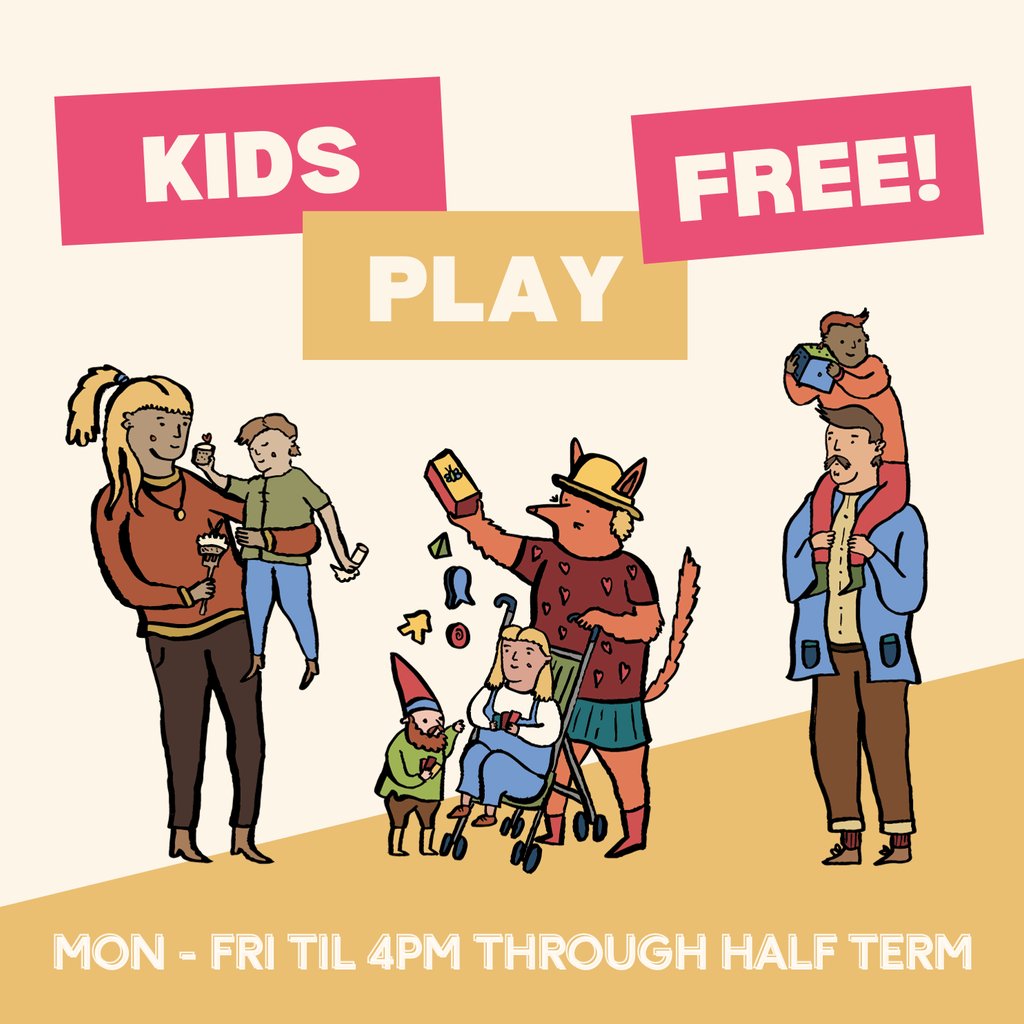 KIDS PLAY FREE: HALF TERM EDITION!

No gaming fees for kids on weekday daytimes over half term, simple as that 🫡

Bristol: this week, 23/10 - 27/10
Cardiff + Brum: 30/10 - 03/11