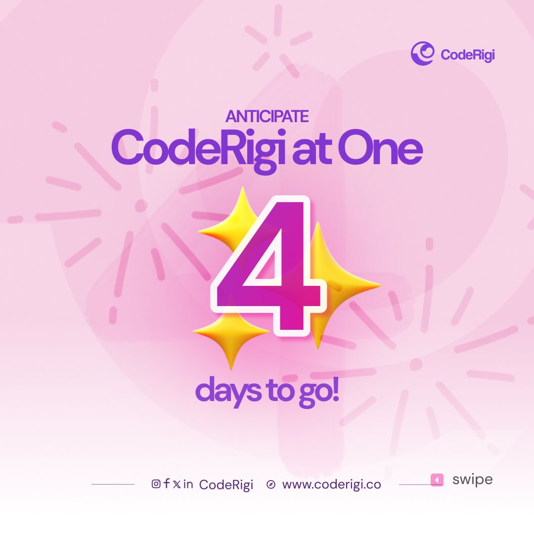 coderigi_'s tweet image. We can&apos;t believe it&apos;s a year already! Only 4 days to go.

To mark this special occasion, we&apos;re offering you a limited-time 10% discount on all our services along with a special giveaway of one Professional Website to one business owner.