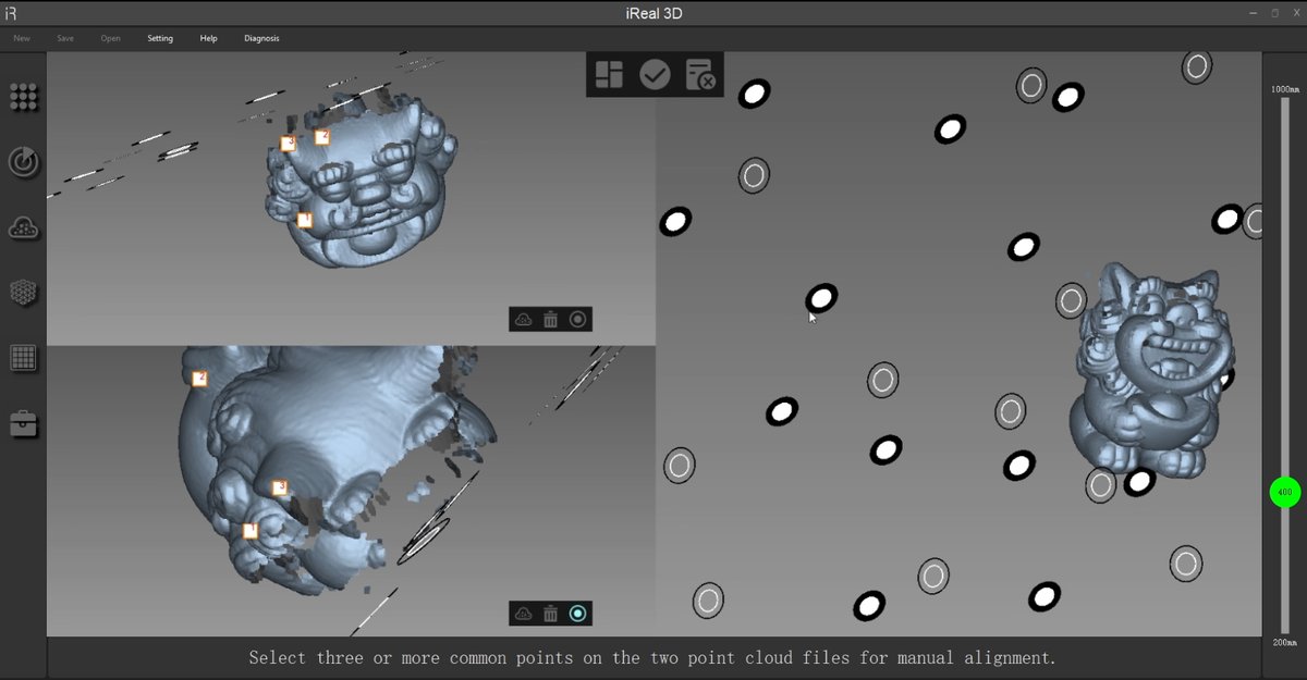3DeVOK's tweet photo. 🦁 #iRealM3 3D scanner bridges the gap of #iReal2E to digitize objects ranging from 5 cm to 30 cm in 3D.
The software's Model Alignment function facilitates the seamless creation of a unified 3D model using multiple reference points.
#iReal3D #3dscanning #3dmodeling #alignment https://t.co/pRXPX6cCd0