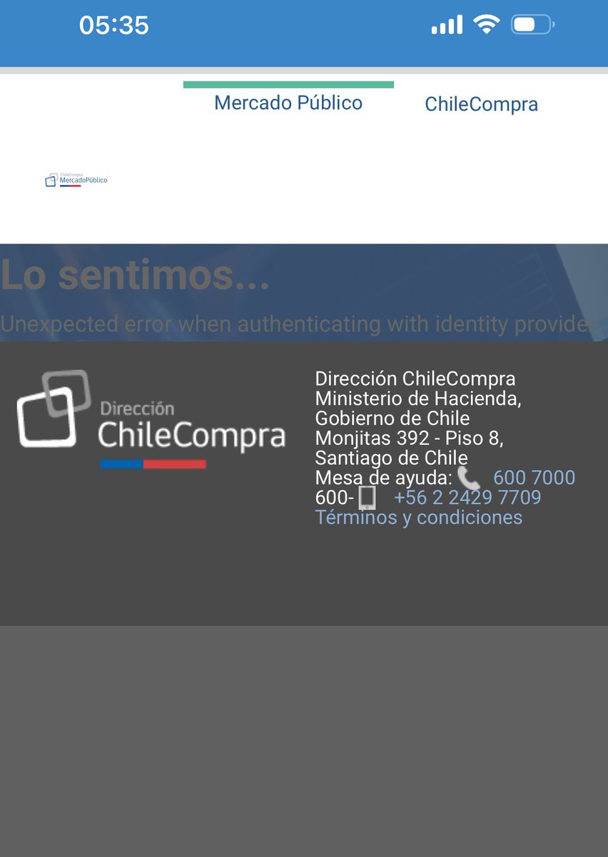 marce_jcm's tweet photo. Partiendo la semana como avión (kamikaze, derechito pal suelo) 5:30 de la mañana y la pag de mercadopublico ya está caída @ChileCompra https://t.co/8aVV6rjHE3