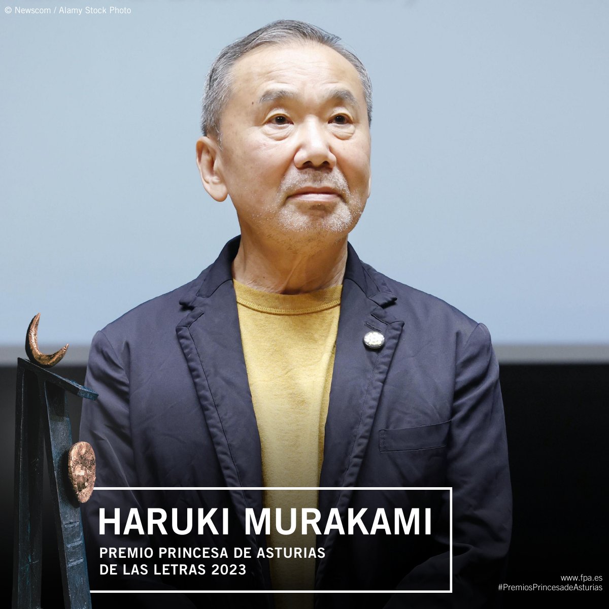 Haruki Murakami Premi Princesa d'Astúries de les Lletres per la singularitat de la literatura, l'abast universal, la capacitat per conciliar la tradició japonesa i el llegat de la cultura occidental en una narrativa ambiciosa i innovadora.
A la Xarxa de Biblioteques de Mallorca😉