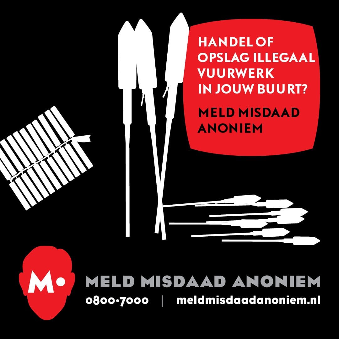 Het bezitten, handelen of vervoeren van illegaal vuurwerk leidt tot levensgevaarlijke situaties!
Heb jij informatie over de handel of opslag van illegaal vuurwerk? 
Meld het anoniem via <a href="/M08007000/">Meld Misdaad Anoniem</a> of online via meldmisdaadanoniem.nl
#vuurwerk #explosiegevaar #anoniemmelden