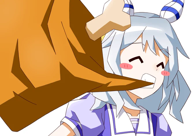 #ウマ娘 この後水泳があるのを知らずに幸せ そうに食事をするヒシミラクル