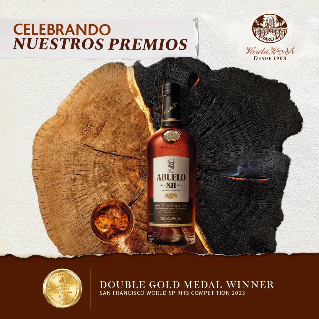 Ron Abuelo Two Oaks ha sido galardonado con los máximos honores en dos competencias internacionales de renombre mundial: The International Wine &amp; Spirit Competition. ¡Celebremos juntos la excelencia! 🏆🥃
#celebrandonuestrospremios #premiosVarela #VarelaHermanos #Panamá