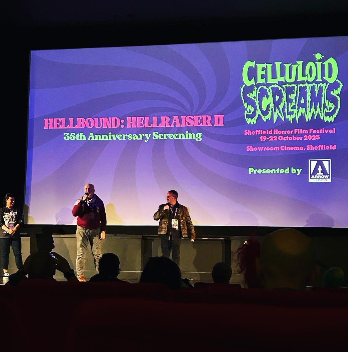 BasicGurrll's tweet photo. Went to @sheffhorrorfest this weekend & got some spooky treats 🎃🍿⛓️ #CelluloidScreams #HorrorFilmFest #Hellraiser https://t.co/YpBLnfwU7P