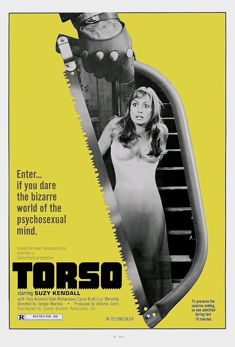 Talking taglines: 'Enter... if you dare the bizarre world of the psychosexual mind.' #Torso (1973 - Dir. #SergioMartino) #SuzyKendall #TinaAumont #LucMerenda #JohnRichardson