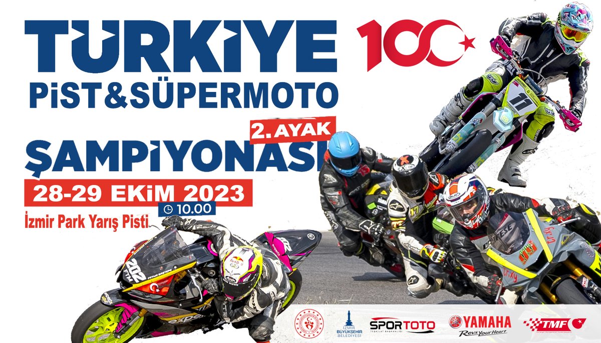MotFed's tweet image. Türkiye #Pist ve #Süpermoto Şampiyonası'nın 2. Ayak yarışları 28-29 #Ekim tarihlerinde #İzmir'de düzenlenecek. #TMF 🇹🇷

⬇️🔗
tmf.org.tr/Haberler/Pistt…