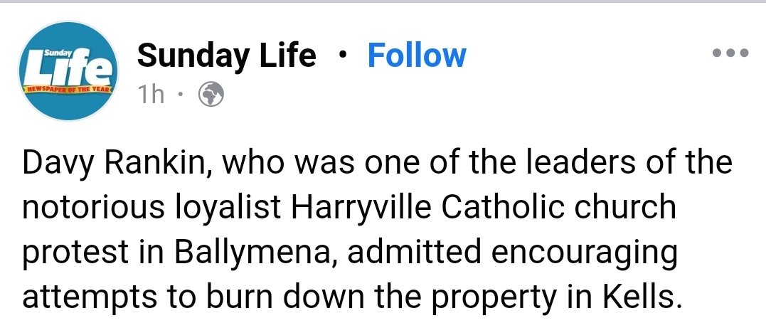 Another unionist terrorist caught threatening and harassing a nationalist family. Why was this not treated as a sectarian hate crime? Odds on he will get probation and won't spend a day in jail.