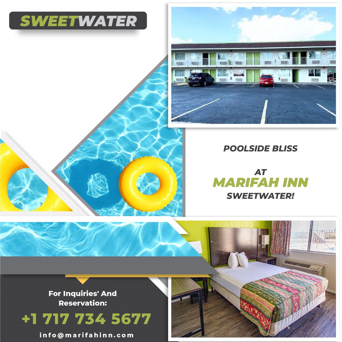 Sweet_waterinn's tweet photo. Enjoy the ultimate poolside experience at Marifah Inn Sweetwater. Your retreat from the every day is a reservation away.
Visit Us: https://t.co/QQxl5sSkna
#MarifahInn #PoolsideBliss #SwimAndRelax #SunnyEscape #GetawayGoals #PoolsideParadise #RefreshingRetreat #SunshineGetaway https://t.co/ilQActDouN