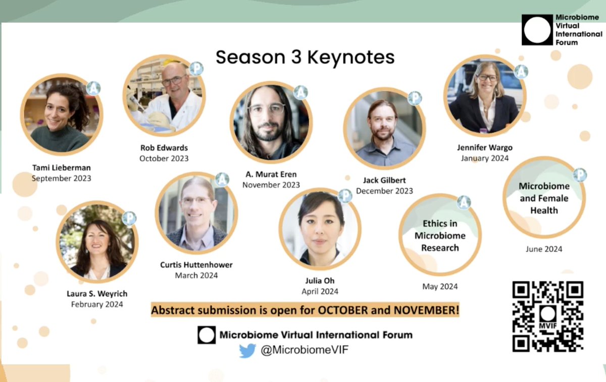 Microbiome Virtual International Forum (@microbiomevif) on Twitter photo 📢 you can submit your work for
Pacific-first event in December w/ Jack Gilbert <a href="/gilbertjacka/">Jack A Gilbert (he/him/his)</a>
Atlantic-first event in Januray w/ Jennifer Wargo <a href="/JenWargoMD/">Jennifer Wargo MD</a>
microbiome-vif.org/en-US/-/info/h… 📢 you can submit your work for
Pacific-first event in December w/ Jack Gilbert <a href="/gilbertjacka/">Jack A Gilbert (he/him/his)</a>
Atlantic-first event in Januray w/ Jennifer Wargo <a href="/JenWargoMD/">Jennifer Wargo MD</a>
microbiome-vif.org/en-US/-/info/h…