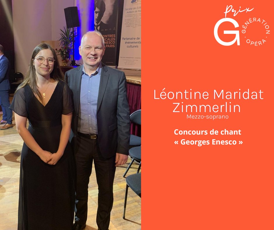 Toutes nos félicitations à Léontine Maridat Zimmerlin qui obtient le prix Génération Opéra lors de la finale du concours Georges Unesco vendredi dernier.⭐️
