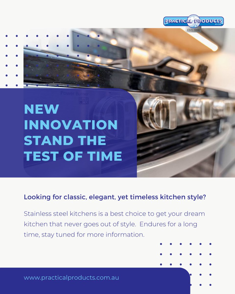 pracprod's tweet image. Crafting kitchens of uncompromising quality, where precision meets luxury, and every detail is a masterpiece #PracticalProducts #PerthKitchens #KitchenDesignIdeas #KitchenSetup #KitchenInstallation #KitchenInspiration #StainlessSteel #StainlessSteelKitchen #KitchenIsland