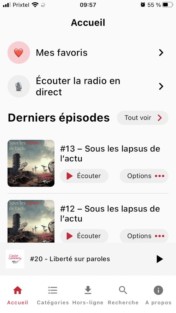 _CauseCommune_'s tweet photo. 🎉 La nouvelle application de #RadioCauseCommune est disponible sur vos magasins d'applications préférés #AppStore et #GooglePlay !

✅ Écoutez le direct 
✅ Retrouvez l'ensemble de nos émissions dès leur diffusion
✅ Téléchargez pour une écoute hors ligne https://t.co/cflhZ1hIyA
