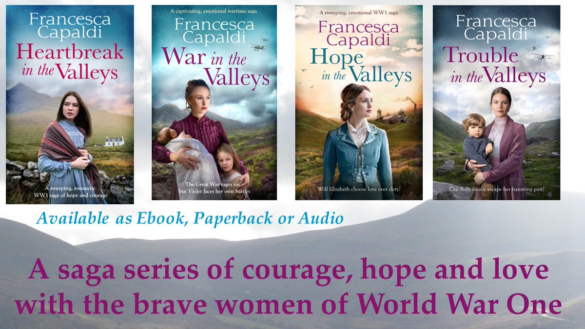 Francesca Capaldi Burgess Author (@fcapaldiburgess) on Twitter photo A #saga series of courage, hope & #lovefollowing four brave women in the Welsh Valleys of #WW1 #TuesNews
<a href="/RNAtweets/">Romantic Novelists' Association</a>
<a href="/HeraBooks/">Hera Books</a>
#HistoricalFiction #historicalromance #Wales AMZ amzn.to/3wwJPRj Kobo bit.ly/3uVQ8u2 NOW AVAILABLE AS A SET: amzn.to/3Q8kPGM A #saga series of courage, hope & #lovefollowing four brave women in the Welsh Valleys of #WW1 #TuesNews
<a href="/RNAtweets/">Romantic Novelists' Association</a>
<a href="/HeraBooks/">Hera Books</a>
#HistoricalFiction #historicalromance #Wales AMZ amzn.to/3wwJPRj Kobo bit.ly/3uVQ8u2 NOW AVAILABLE AS A SET: amzn.to/3Q8kPGM