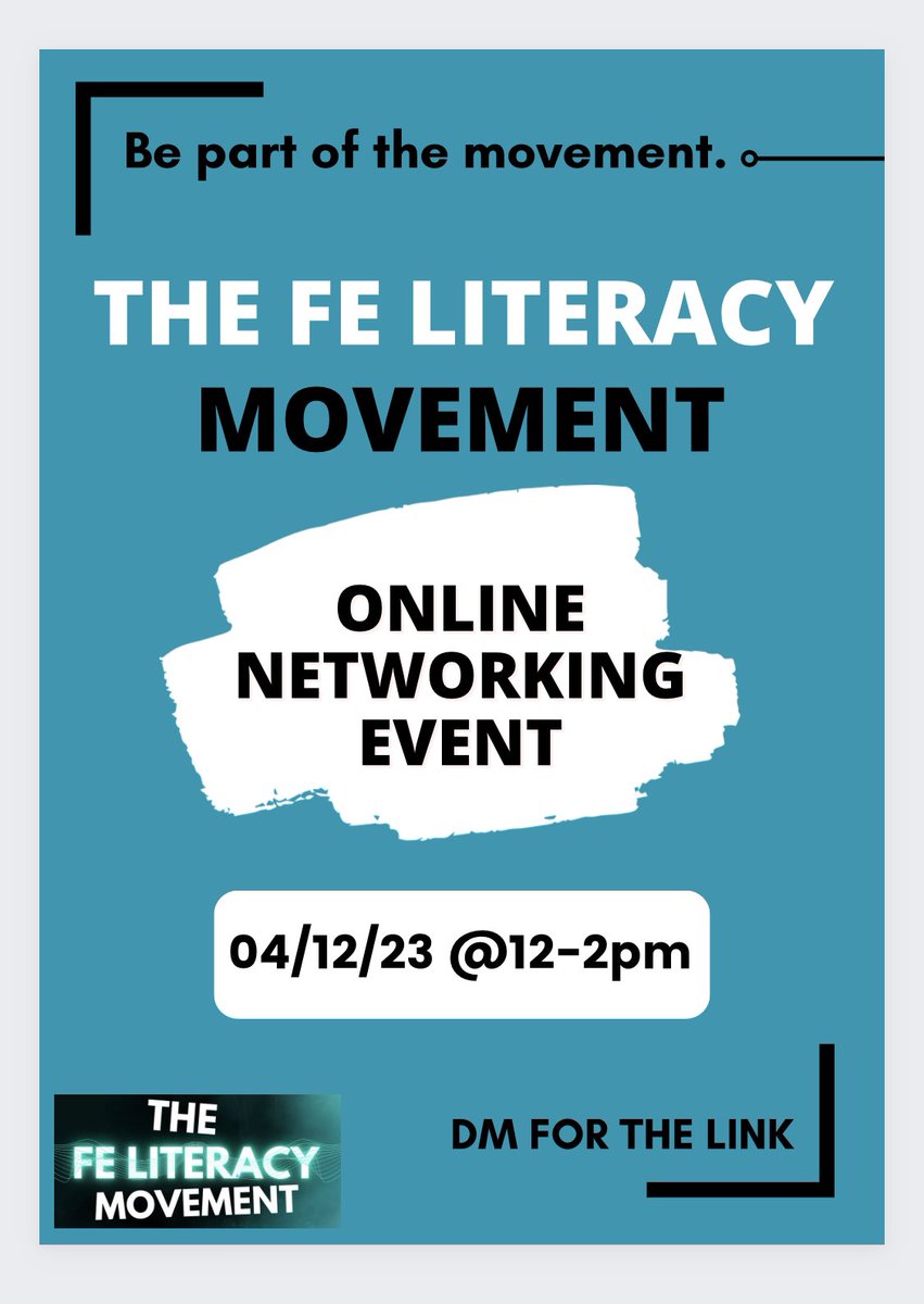 The FE Literacy Movement (@literacyfe) on Twitter photo 📢 Event #1 An online networking event (as requested by our forum members!).
Share 💡ideas, 🗻challenges & 🤙details!
<a href="/LSRNetwork/">Learning and Skills Research Network</a> <a href="/BeraPostcomp/">BERA Post-Compulsory and Lifelong Learning SIG</a> <a href="/EnglishAssoc/">English Association</a> <a href="/citizen_phonics/">Citizen Literacy</a> <a href="/UoDPost14ITE/">UoD Post 14 ITE</a> <a href="/NottmCollege/">Nottingham College</a> <a href="/DerbyUni/">University of Derby</a> <a href="/KirstyteachesFE/">Kirsty Haughton</a> @EduKayte <a href="/AmplifyFE/">AmplifyFE Community of Practice</a> <a href="/BoltonEducation/">UoB Education</a> <a href="/ILC_IOE/">International Literacy Centre</a> 📢 Event #1 An online networking event (as requested by our forum members!).
Share 💡ideas, 🗻challenges & 🤙details!
<a href="/LSRNetwork/">Learning and Skills Research Network</a> <a href="/BeraPostcomp/">BERA Post-Compulsory and Lifelong Learning SIG</a> <a href="/EnglishAssoc/">English Association</a> <a href="/citizen_phonics/">Citizen Literacy</a> <a href="/UoDPost14ITE/">UoD Post 14 ITE</a> <a href="/NottmCollege/">Nottingham College</a> <a href="/DerbyUni/">University of Derby</a> <a href="/KirstyteachesFE/">Kirsty Haughton</a> @EduKayte <a href="/AmplifyFE/">AmplifyFE Community of Practice</a> <a href="/BoltonEducation/">UoB Education</a> <a href="/ILC_IOE/">International Literacy Centre</a>