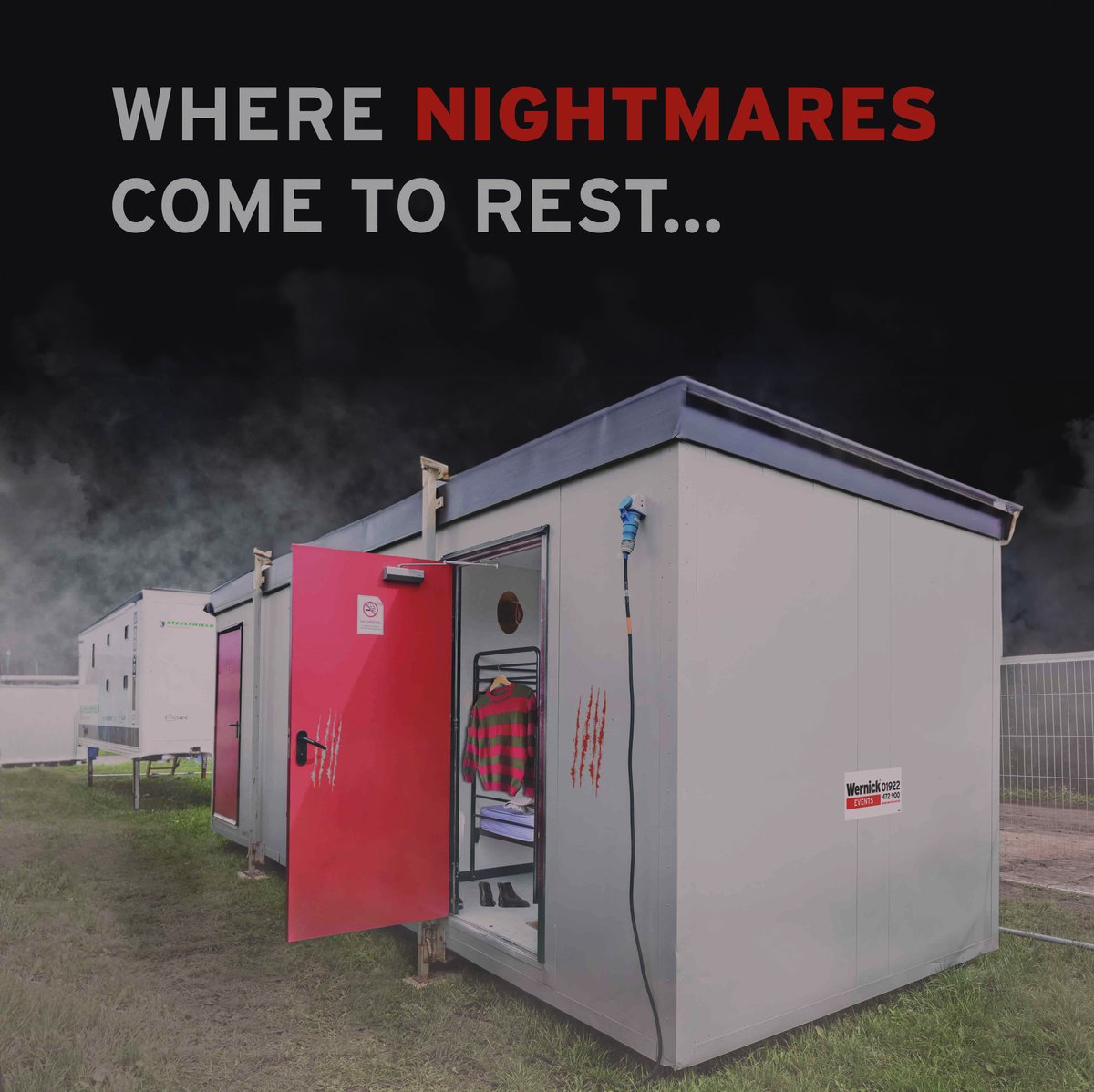 WernickGroup's tweet photo. “I slept like a baby.” – Freddy K.

A happy client with one of our Wernick Events sleeper cabins – not sure the people next door thought so though… https://t.co/XVMCnYeSDs