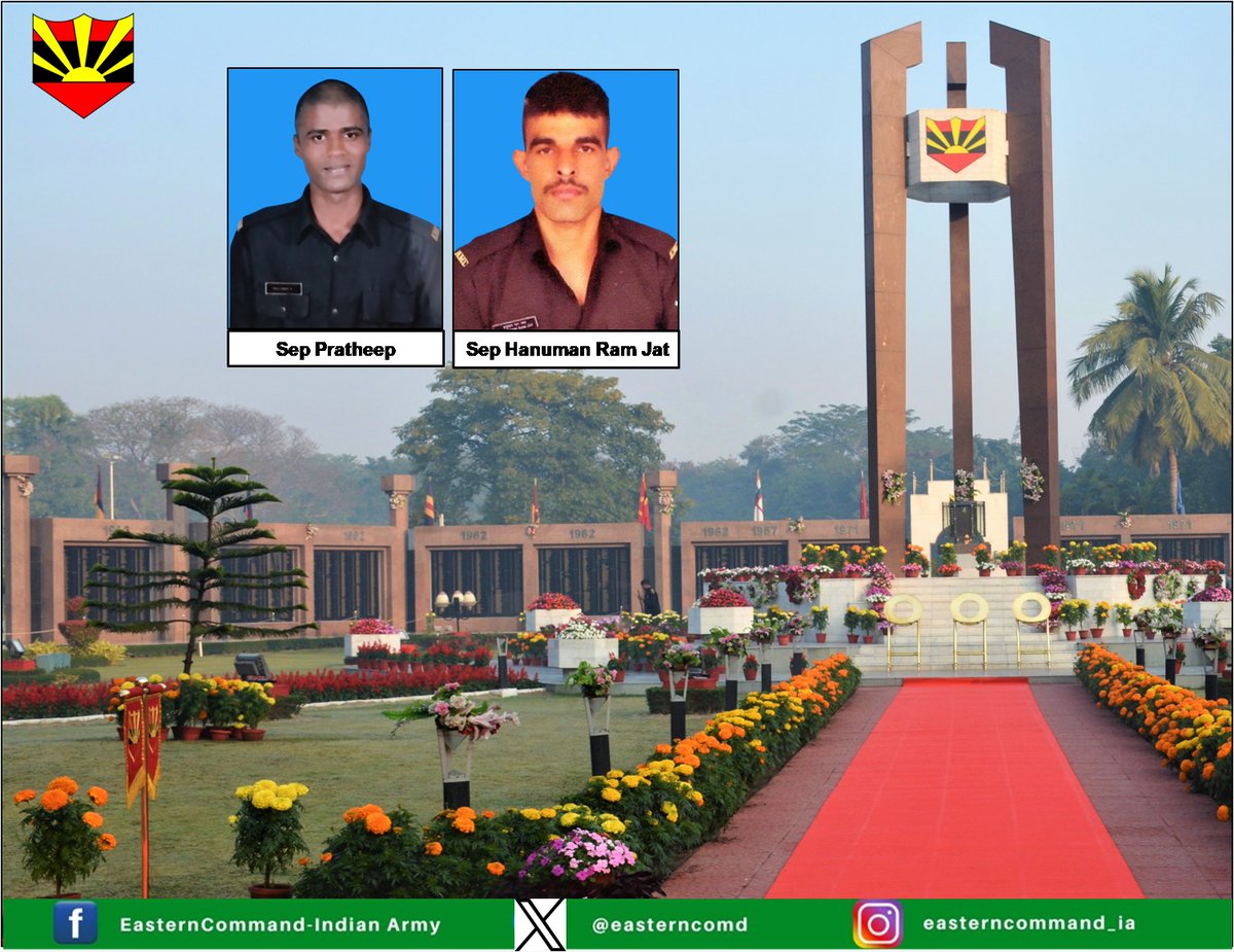 easterncomd's tweet image. Lt Gen RP Kalita, #ArmyCdrEC &amp;amp; All Ranks express deepest condolences on the sad demise of Bravehearts Sep Pratheep and Sep Hanuman Ram Jat who lost their lives in the tragic &amp;amp; unfortunate flash floods in #Sikkim. #IndianArmy stands firmly with the bereaved families.
@adgpi…
