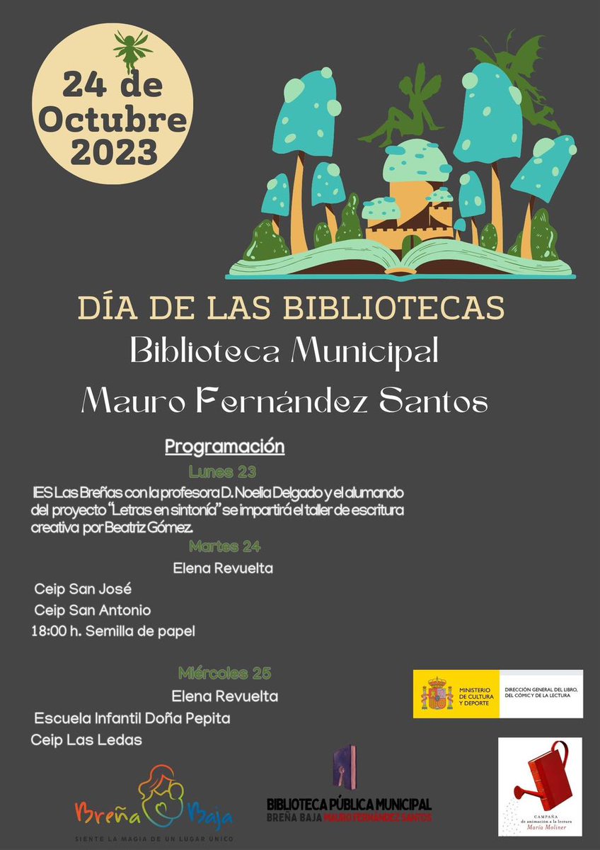 Leer, escribir, crear. 📷
Leer, escribir, crear. 📷
Leer, escribir, crear. 📷
Este 24 de octubre tenemos una cita con el Día de las Bibliotecas y lo celebramos con tres días de actividades que arrancan hoy mismo.