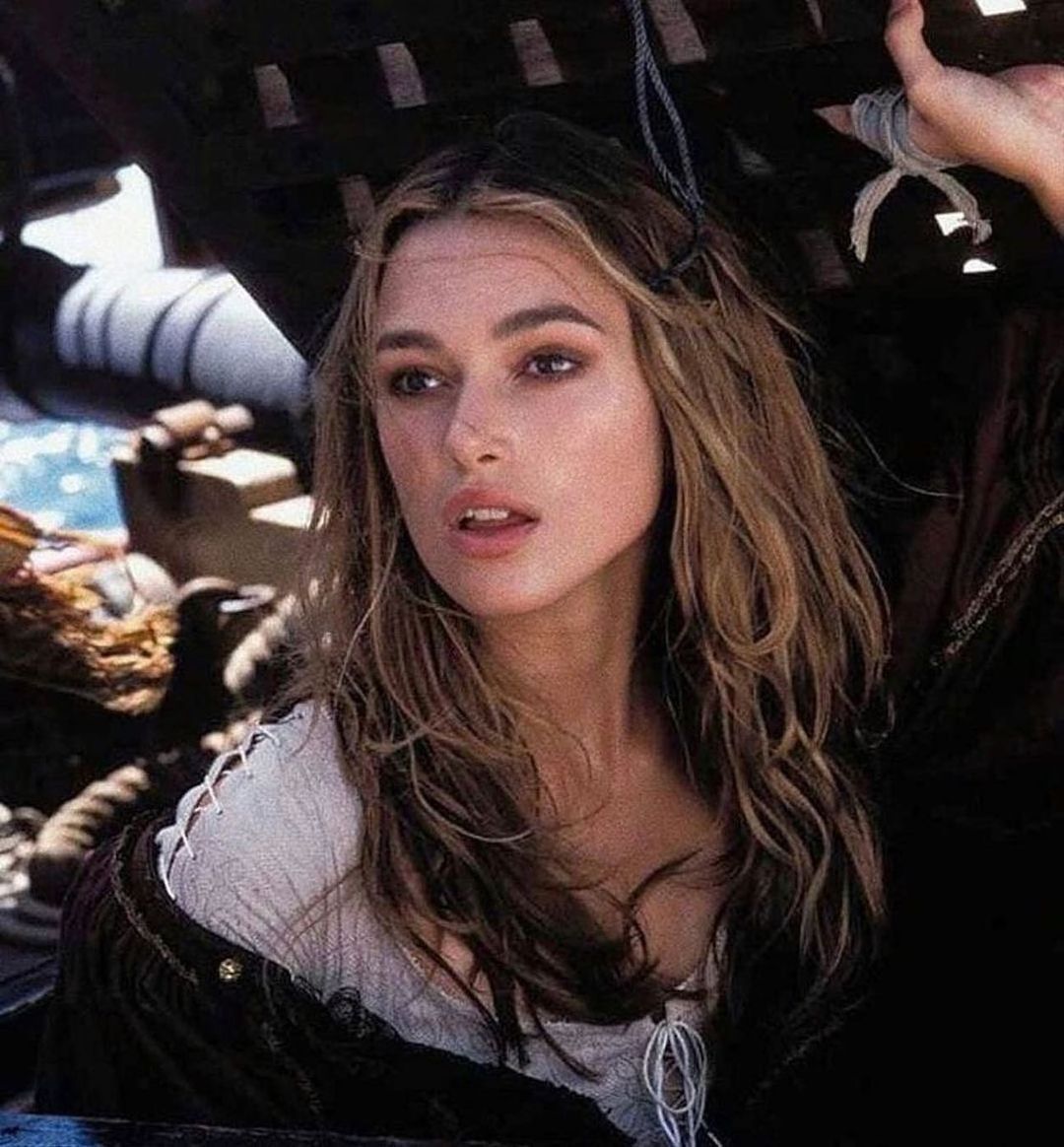 Kiera Knightley in Pirates of the Caribbean.