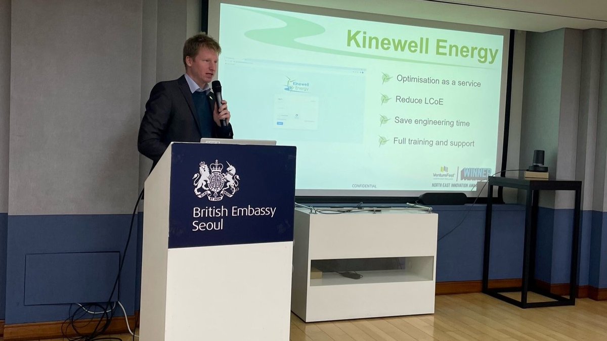 We today presented <a href="/UKinKorea/">UK in Korea🇬🇧🇰🇷</a>, at start of week long <a href="/biztradegovuk/">Department for Business and Trade</a> trade mission showcasing #BestOfBritish #OffshoreWind #Innovation.

Reach out to learn more about our #OptimisationAsAService, and how we can reduce your #LCoE while delivering engineering #productivity gains.