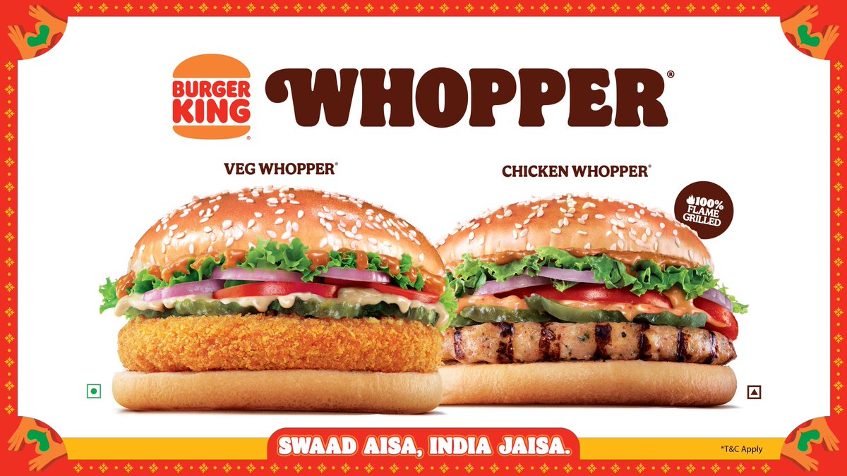 burgerkingindia's tweet photo. Swaad aisa, India jaisa! #Whopper #SwaadAisaIndiaJaisa https://t.co/FVCEKEE9FW