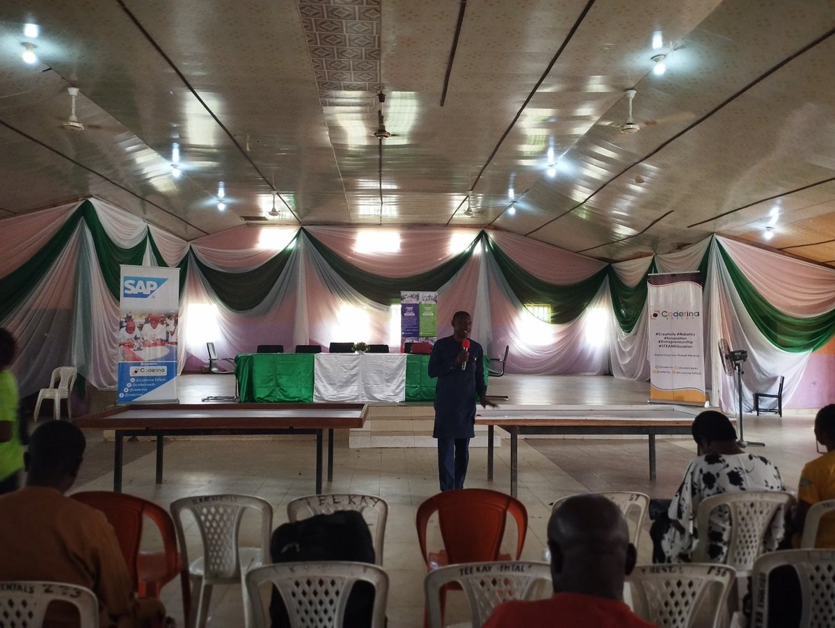 coderina's tweet image. Kick-off in a moment
We are about to start the exciting journey of our training workshop for #FLL coaches of Federal Unity Colleges at FEDERAL SCIENCE AND TECHNOLOGY COLLEGE, OROZO, ABUJA
Huge thanks to our sponsors and partners
#coderinaib
#sap @FIRSTLEGOLeague @LEGOFoundation
