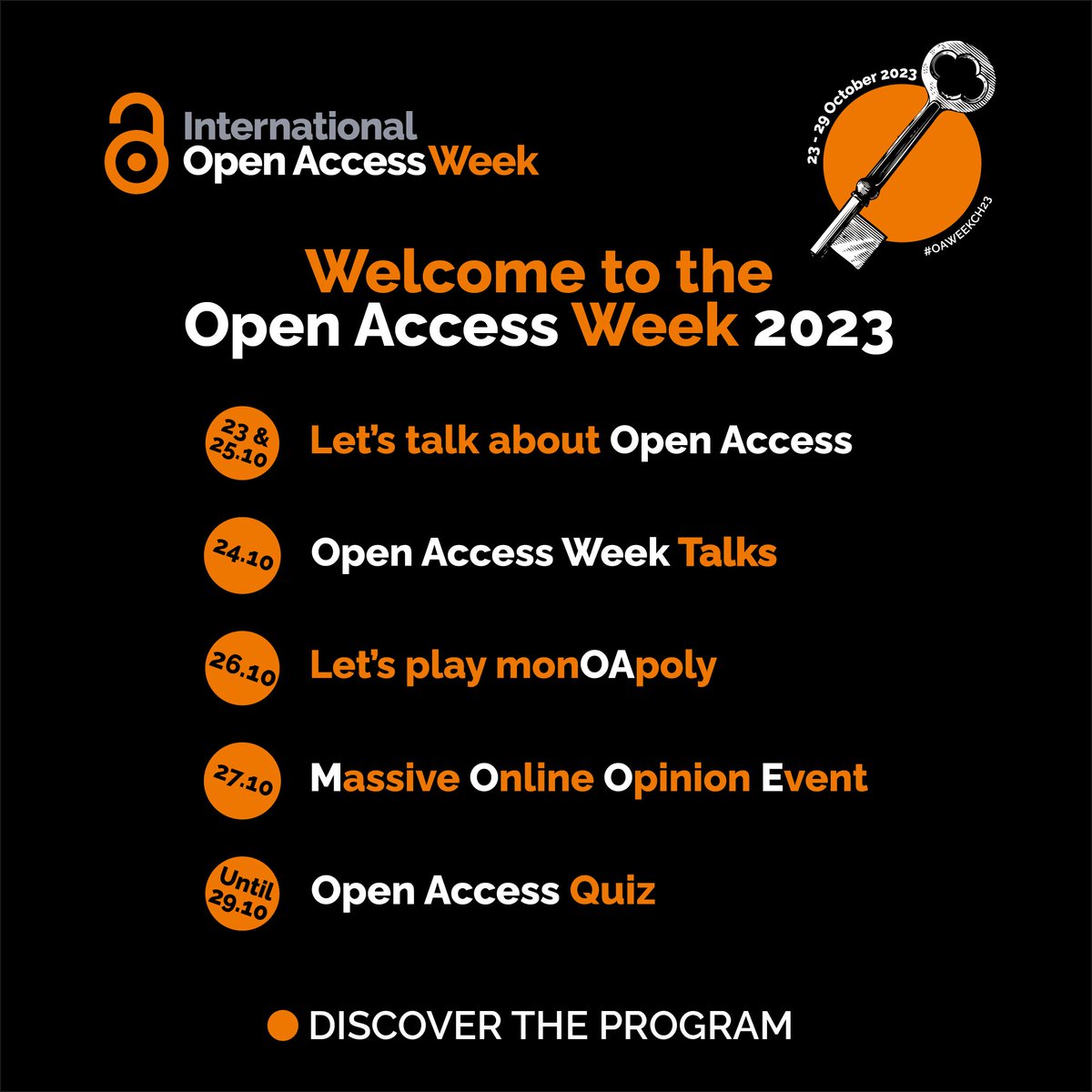 EPFLlibrary's tweet image. The Open Access Week 2023 has officially started ! 
Don&apos;t miss the program and join us until October, 29 : go.epfl.ch/oa-week

#oaweekch23 #openaccessweek2023 #openaccessweek #oaweek #oaweek23 #openaccess #openscience #science #research