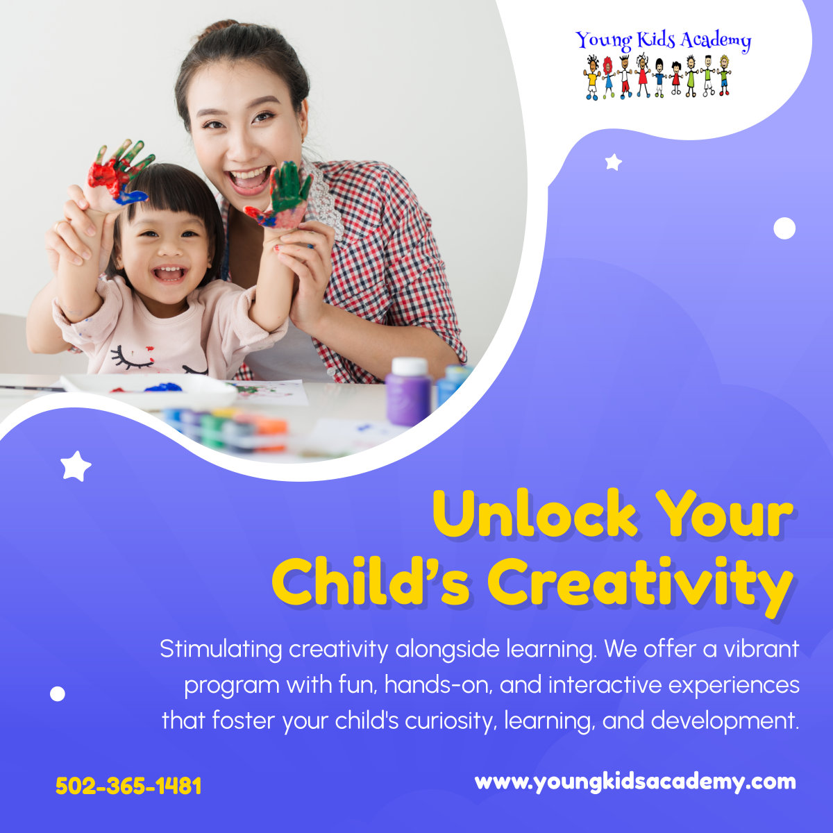 Enrich your child's learning journey with our wide array of creative educational activities at Young Kids Academy today, empowering them to explore, discover, and confidently grow.

#LouisvilleKY #ChildCare #ChildCreativity