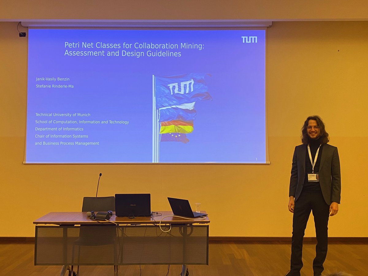 Stefanie Rinderle-Ma (@srinderlema) on Twitter photo Janik presenting our work on Petri net classes for collaboration process mining at <a href="/icpm_conf/">International Conference on Process Mining (ICPM)</a> #COMINDS #icpm2023
<a href="/is_bpm_tum/">is_bpm_tum</a>
Read: arxiv.org/abs/2309.06200 Janik presenting our work on Petri net classes for collaboration process mining at <a href="/icpm_conf/">International Conference on Process Mining (ICPM)</a> #COMINDS #icpm2023
<a href="/is_bpm_tum/">is_bpm_tum</a>
Read: arxiv.org/abs/2309.06200