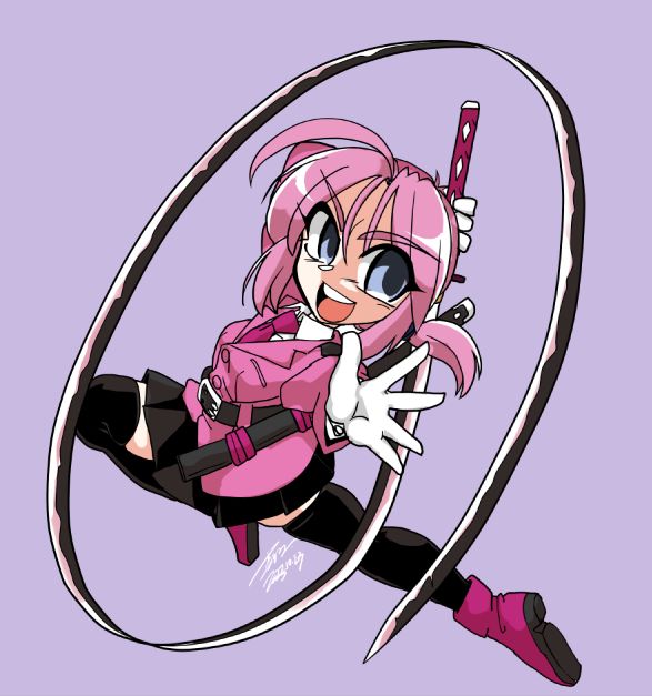 瞬間的に三つ折りにして収める長ロング曲刀らすい 