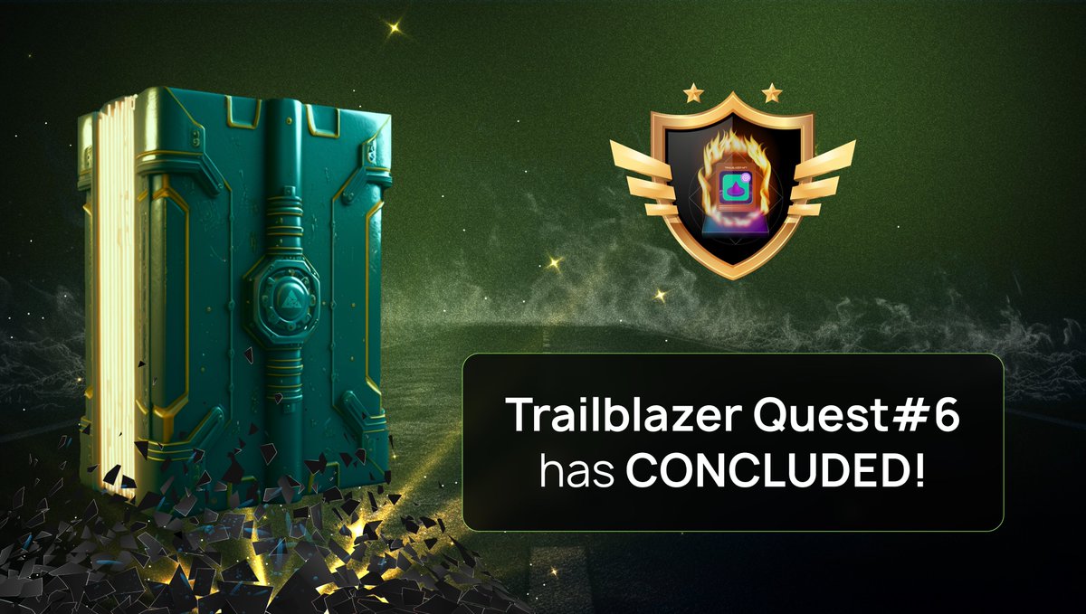 Another Trailblazer #Quest ended🎉

A huge round of applause to all participants as our 6th Quest reaches its end👏

Your enthusiasm and dedication have been incredible. Thank you for joining us on this incredible journey!🫡

Stay connected with us for more adventures 🙌
#Itheum