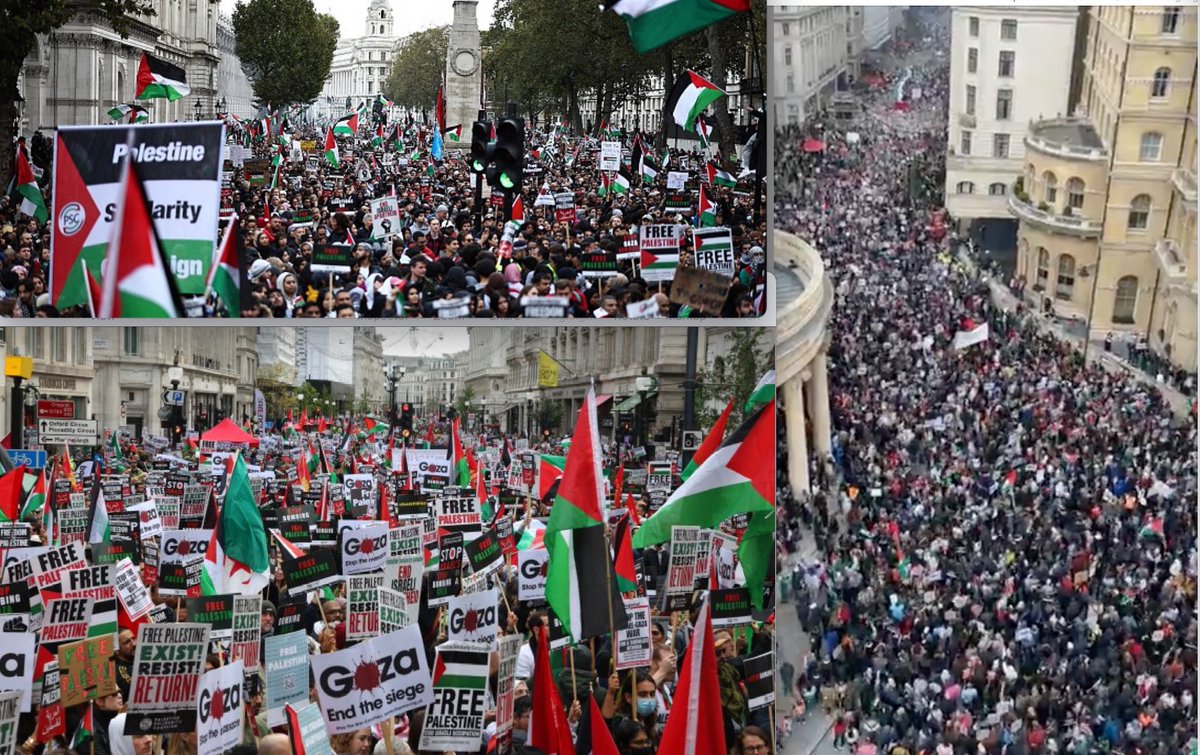 ١٠٠ ألف متظاهر 'ضد قتل المدنيين الفلسطينيين' في لندن
٧٠ ألف في برشلونة (إسبانيا)، وعشرات الألوف في نيويورك
صفر في مكة المكرمة، صفر في المدينة المنورة
صفر في أبو ظبي، صفر في دبي